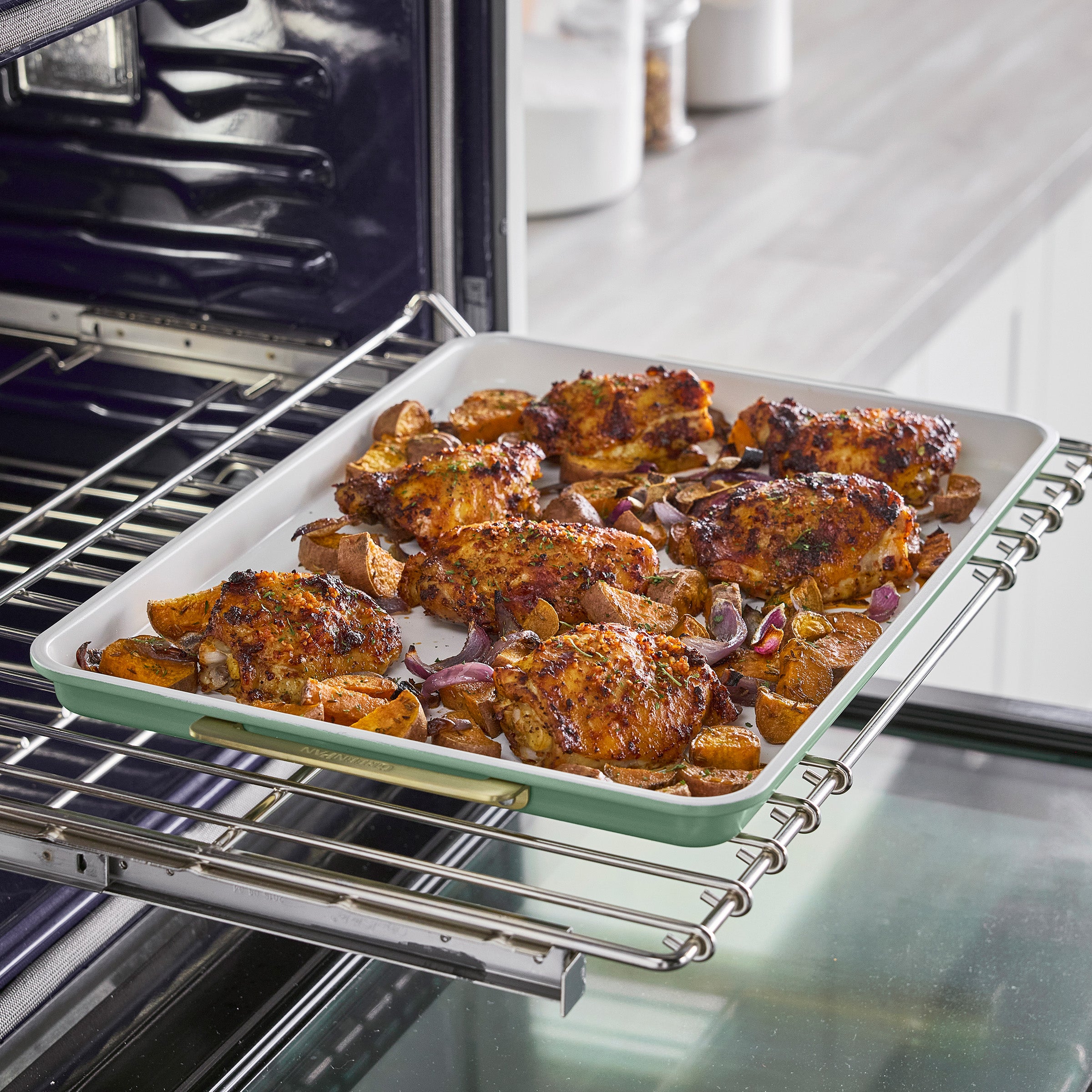 Reserve Bakeware 13 x 18 Half Sheet Pan | Sage - Image 3