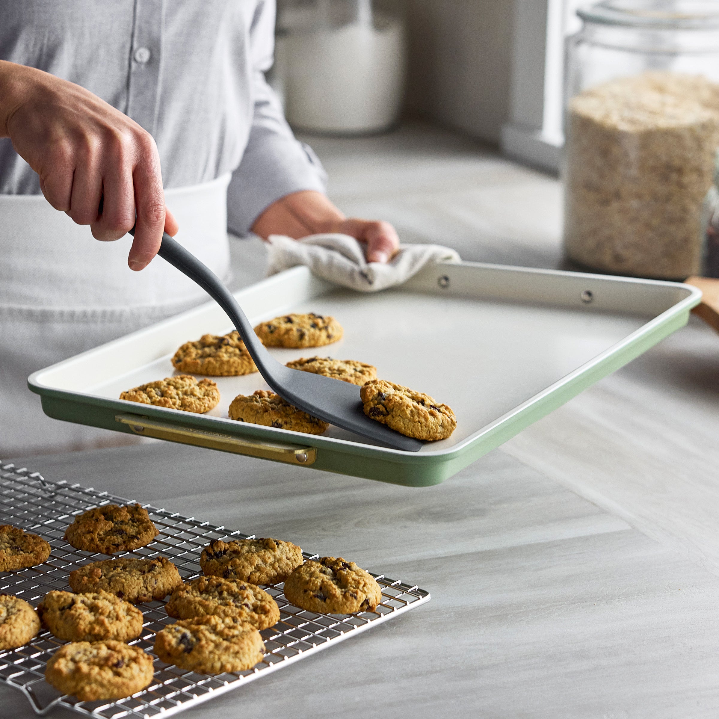 Reserve Bakeware 13 x 18 Half Sheet Pan | Sage - Image 5