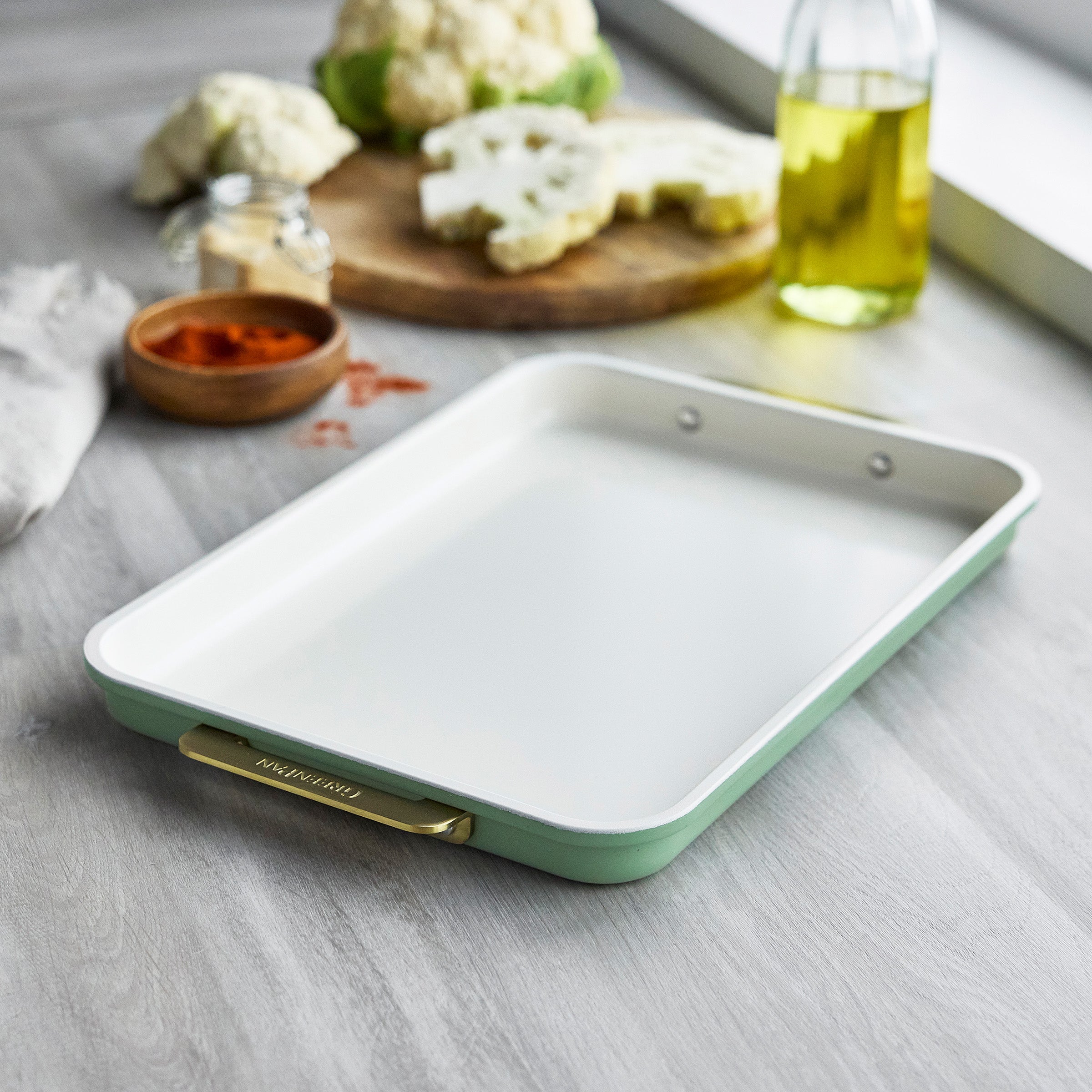 Reserve Bakeware 2-Piece 13 x 9 Quarter Sheet Pan Set | Sage - Image 2