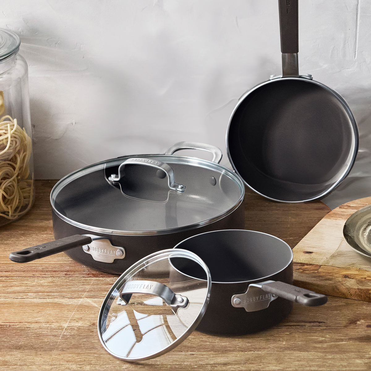 Bobby Flay by GreenPan Kitchen Essentials Ceramic Nonstick Set | Black - Image 3