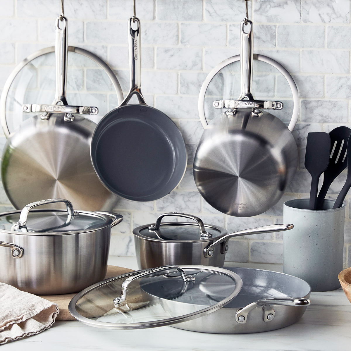 GP3 Thermolon 9G Ceramic Nonstick 14-Piece Cookware Set - Image 2