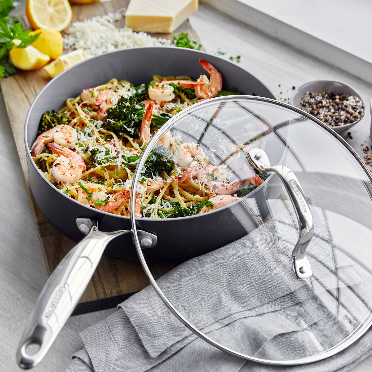 Valencia Pro Ceramic Nonstick 11-Piece Cookware Set | Gray - Image 9