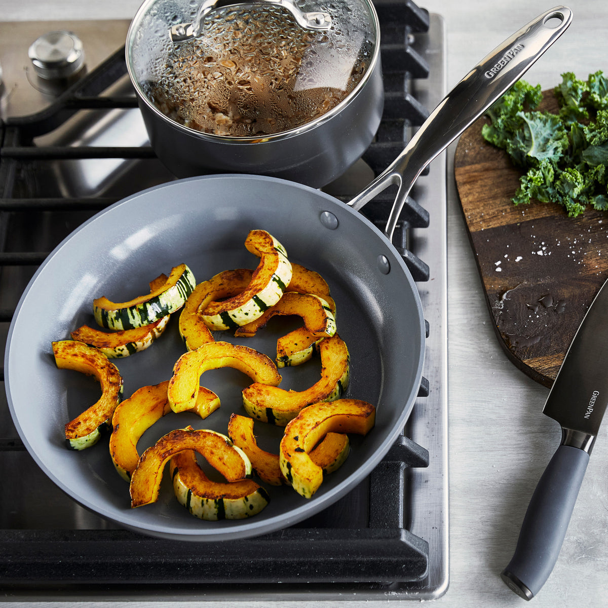 Valencia Pro Ceramic Nonstick 11-Piece Cookware Set | Gray - Image 8