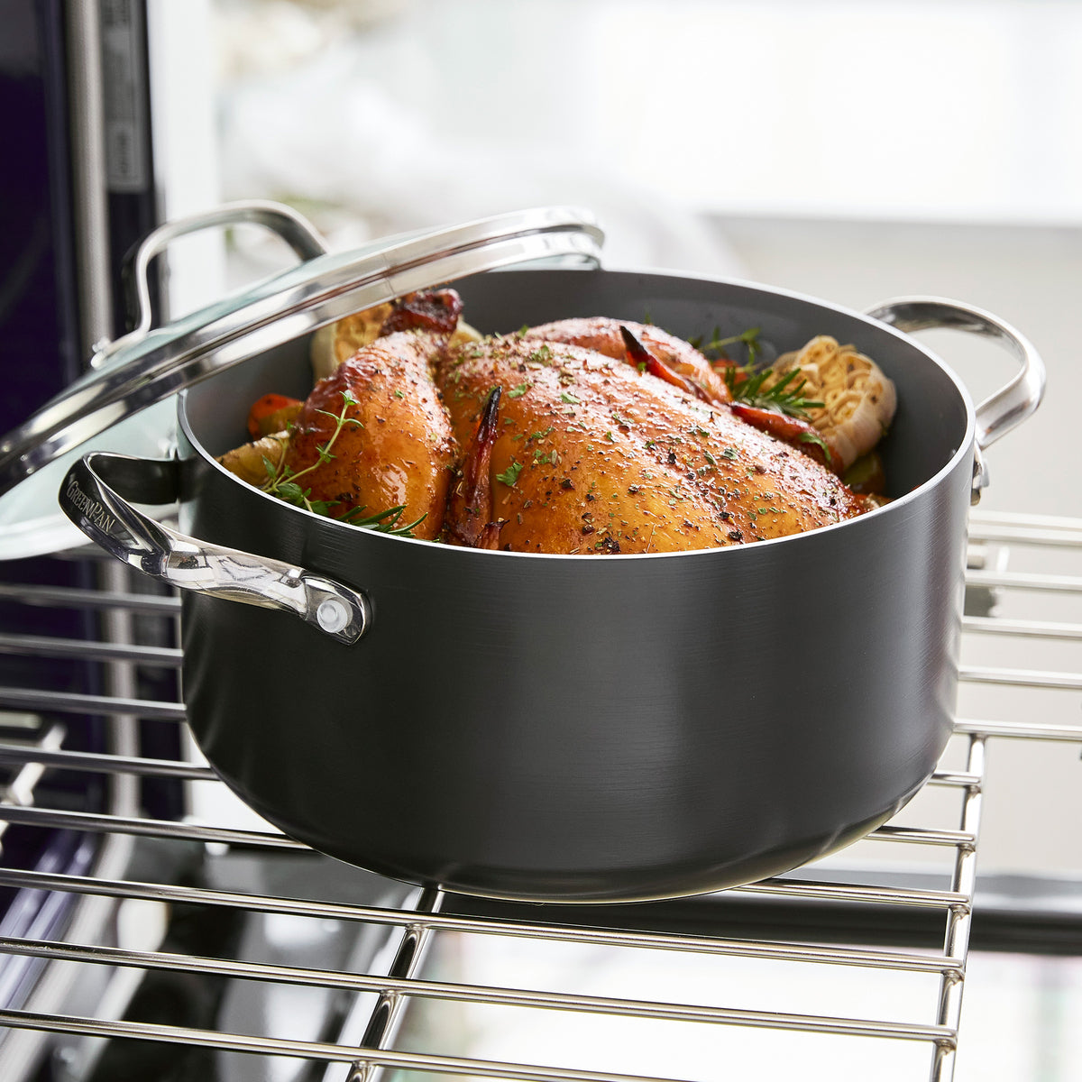 Valencia Pro Ceramic Nonstick 5.5-Quart Stockpot with Lid - Image 5