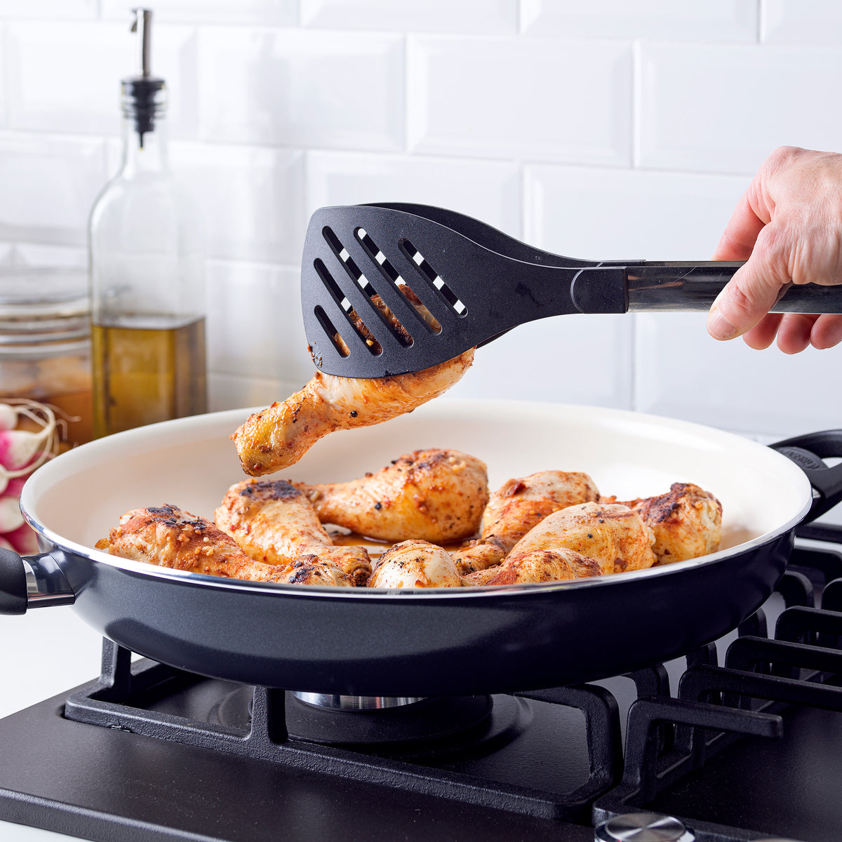 Rio Ceramic Nonstick 13.5 Frypan | Black - Image 4