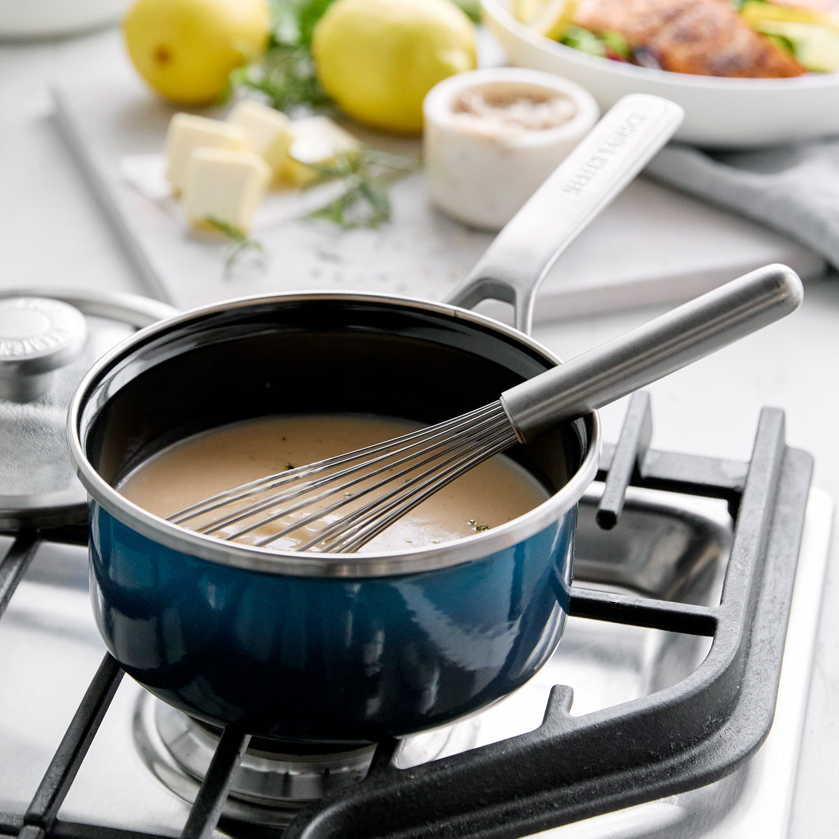 Merten & Storck Steel Core Enameled 1.5-Quart Saucepan with Lid | Aegean Teal - Image 5