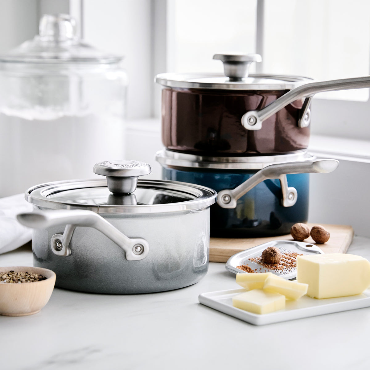 Merten & Storck Steel Core Enameled 1.5-Quart Saucepan with Lid | Aegean Teal - Image 9