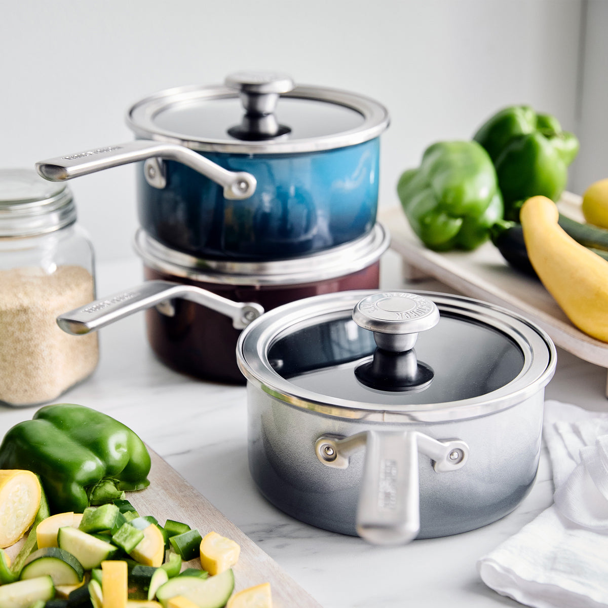 Merten & Storck Steel Core Enameled 2-Quart Saucepan with Lid | Chocolate Truffle - Image 9