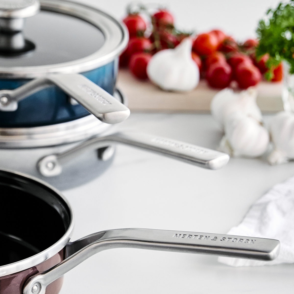 Merten & Storck Steel Core Enameled 2-Quart Sauté Pan with Lid | Chocolate Truffle - Image 8