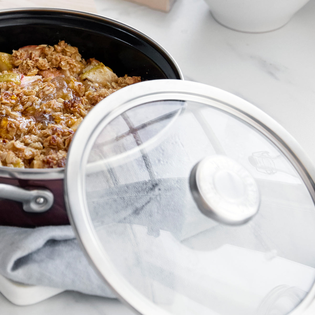 Merten & Storck Steel Core Enameled 2-Quart Sauté Pan with Lid | Chocolate Truffle - Image 6