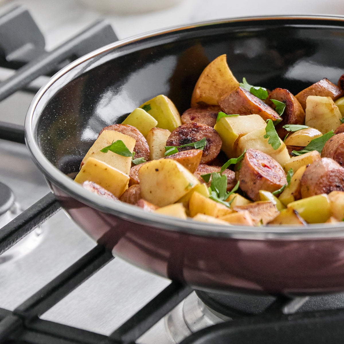 Merten & Storck Steel Core Enameled 9.5 Frypan | Chocolate Truffle - Image 4