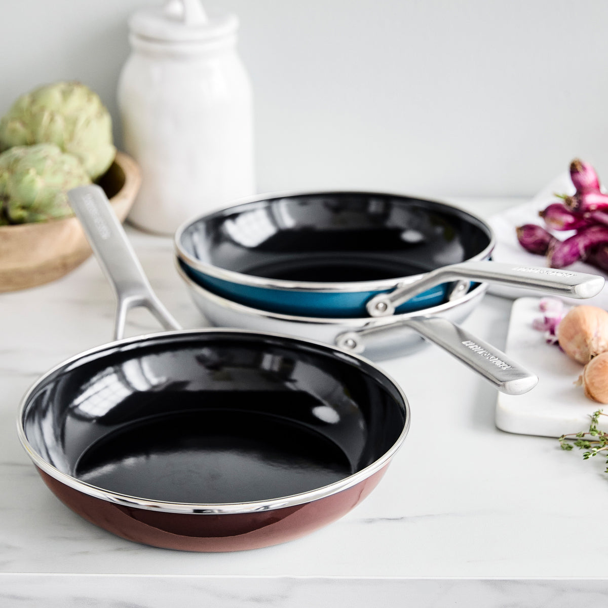 Merten & Storck Steel Core Enameled 9.5 Frypan | Chocolate Truffle - Image 8