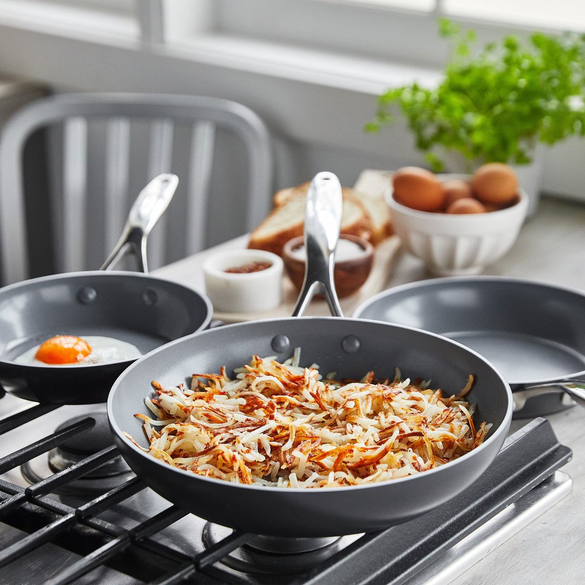 Valencia Pro Ceramic Nonstick 19-Piece Cookware Set | Gray - Image 4