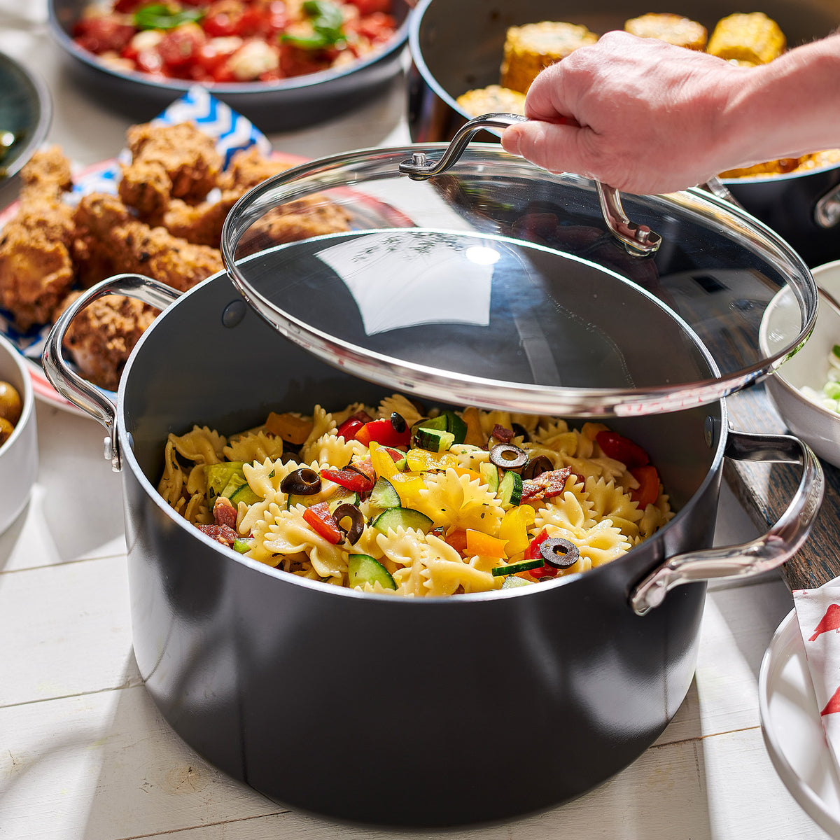 Valencia Pro Ceramic Nonstick 19-Piece Cookware Set | Gray - Image 8