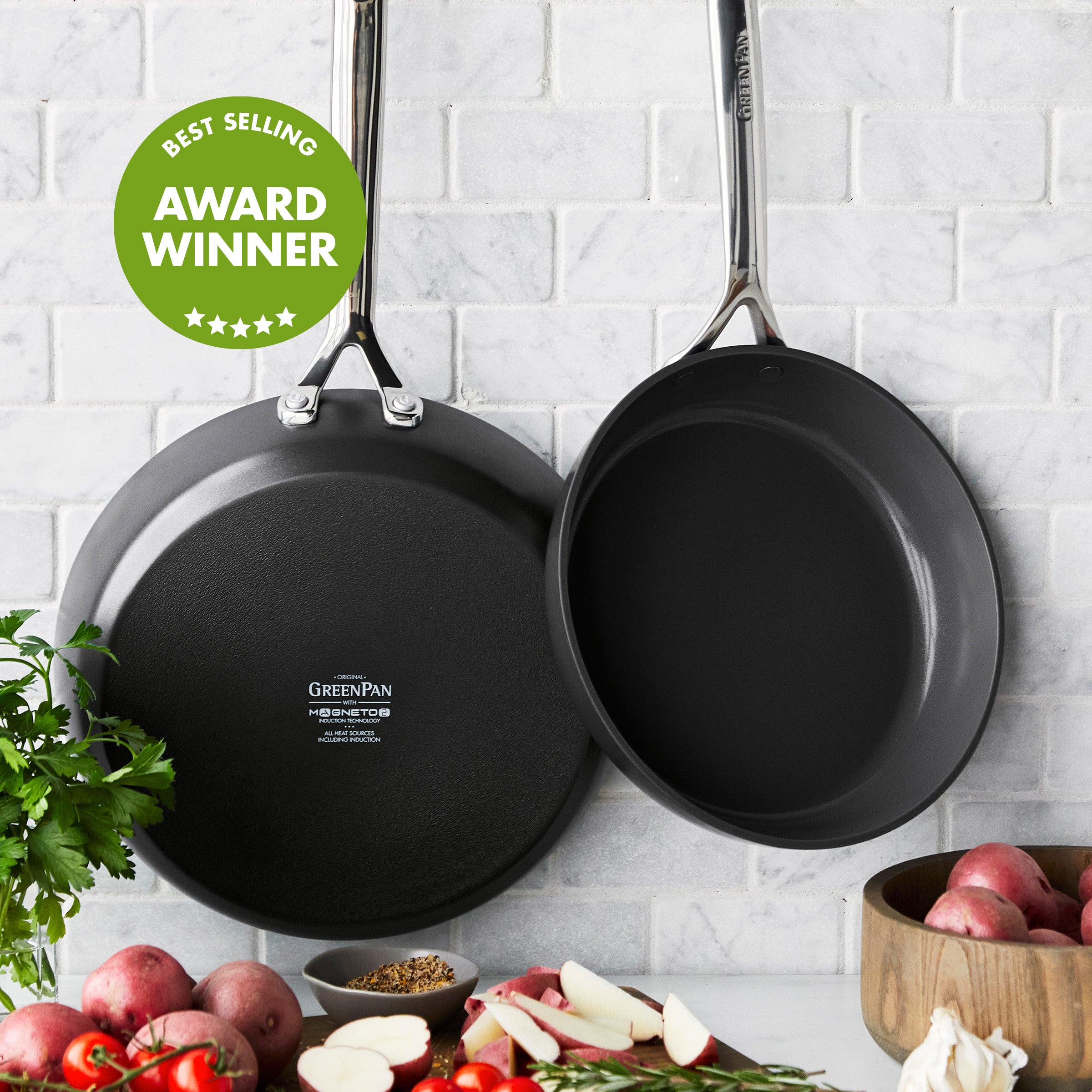 GP5 Infinite8 Ceramic Nonstick 9.5 and 11 Frypan Set - Image 2
