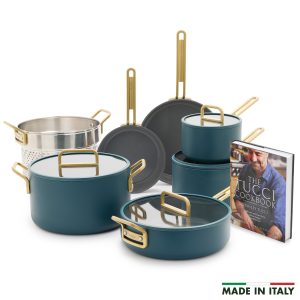 Stanley Tucciâ„¢ Ceramic Nonstick 11-Piece Cookware Set | Venetian Teal