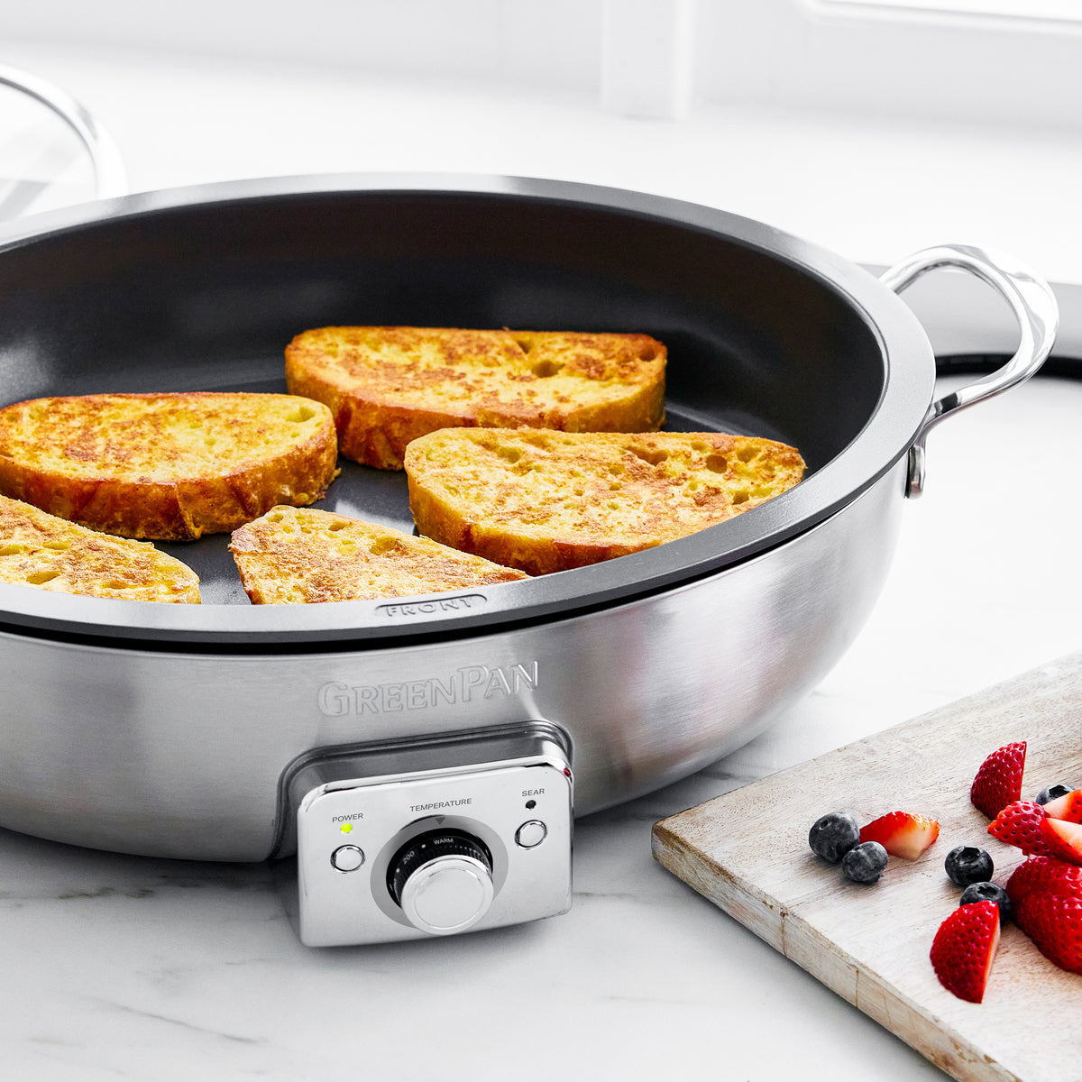 Elite 5.5-Quart Oval Electric Skillet | Premiere Stainless Steel - Image 9