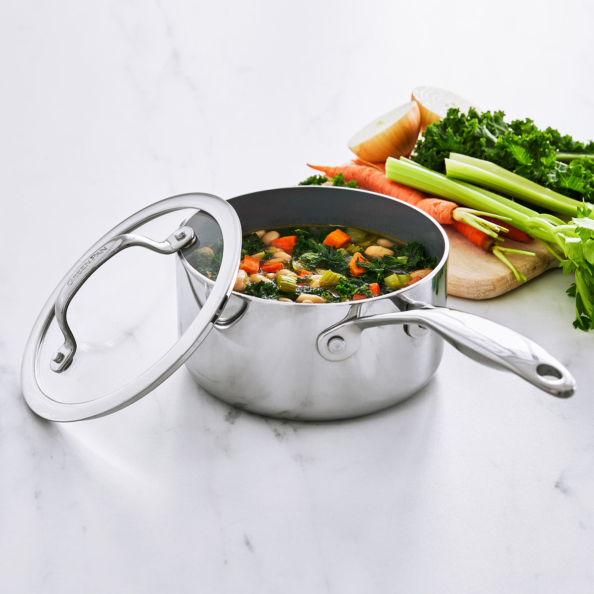 Valencia Pro Stainless Steel 1.6-Quart Saucepan with Lid - Image 7