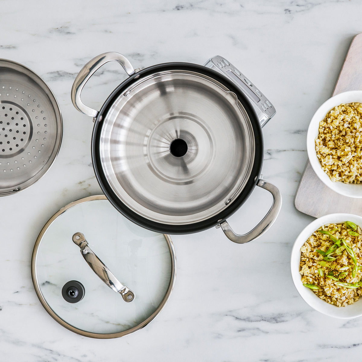 Elite 10-Cup Carb-Reducing Rice & Grains Cooker | Premiere Stainless Steel - Image 10