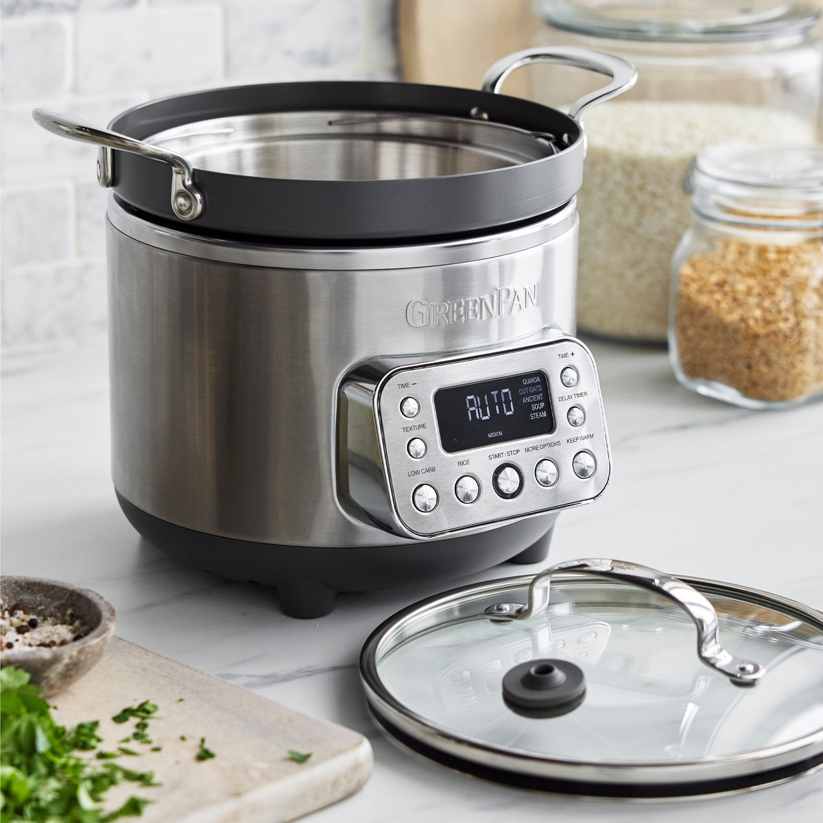 Elite 10-Cup Carb-Reducing Rice & Grains Cooker | Premiere Stainless Steel - Image 9