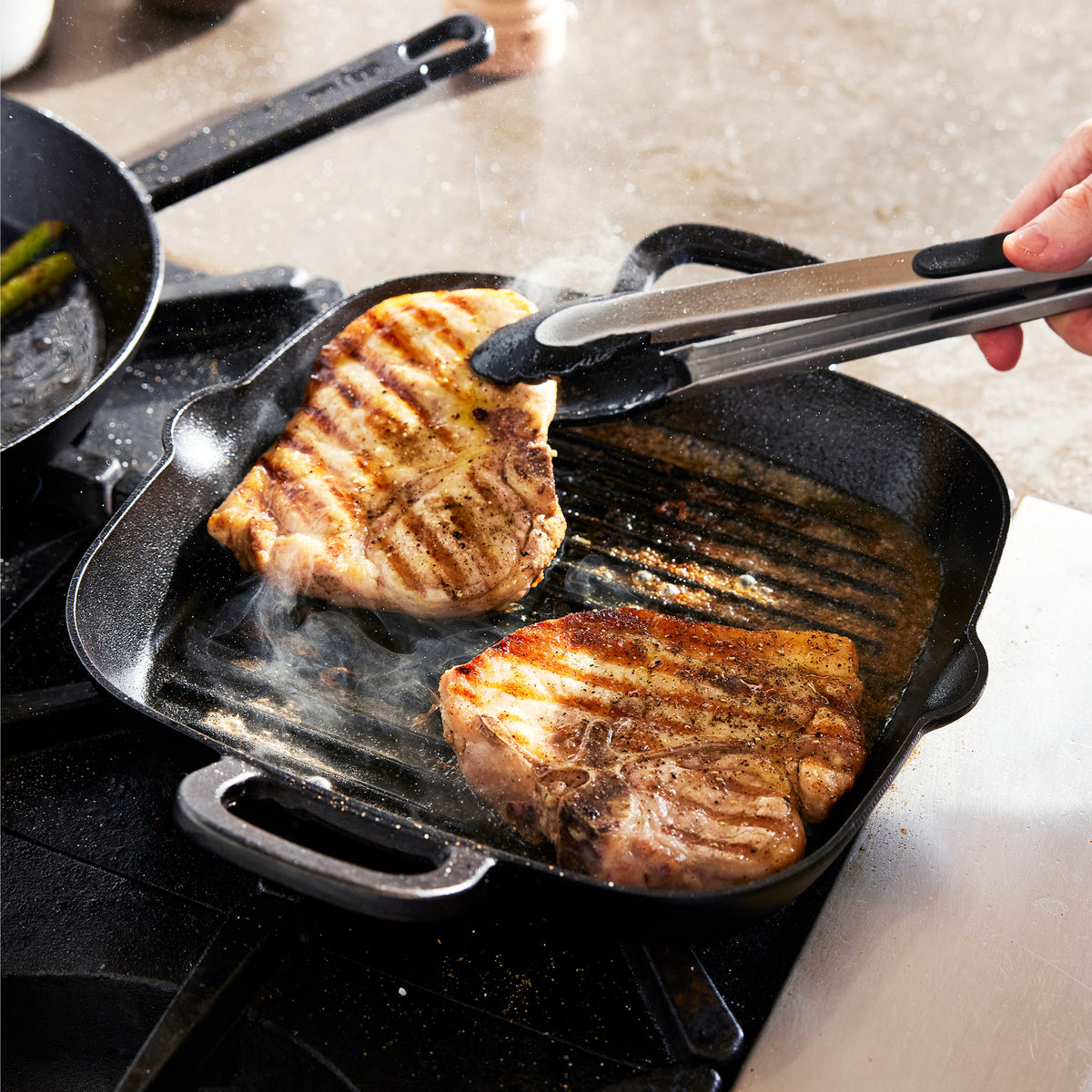 Bobby Flay by GreenPan 11 Cast Iron Square Grill Pan - Image 8