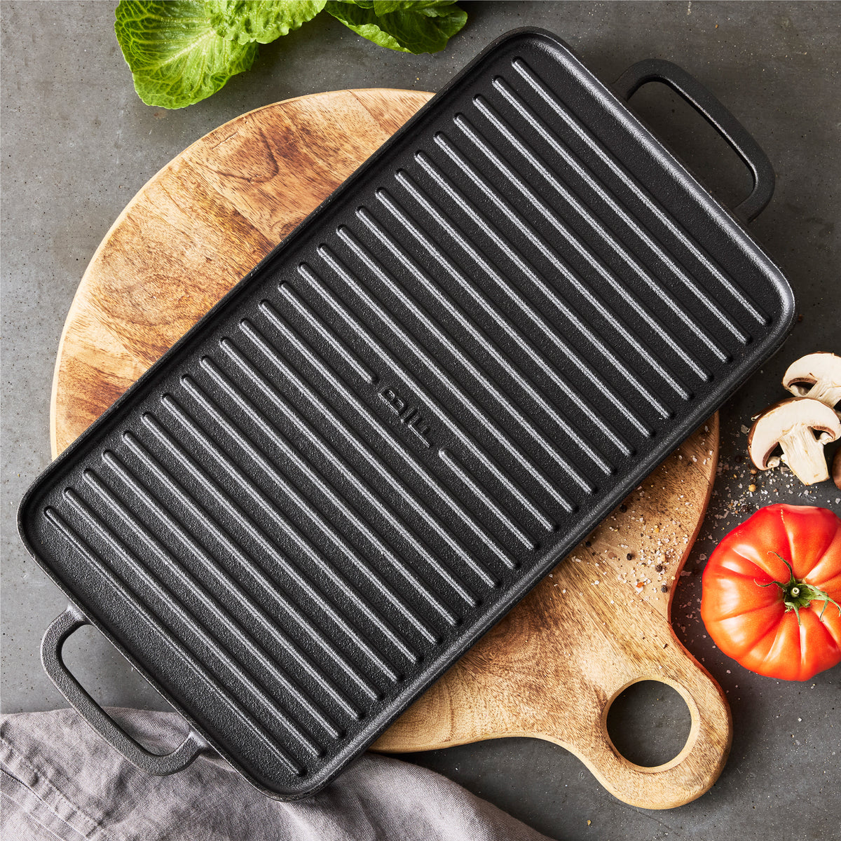 Bobby Flay by GreenPan 9.5 x 16.5 Reversible Cast Iron Grill Griddle - Image 8