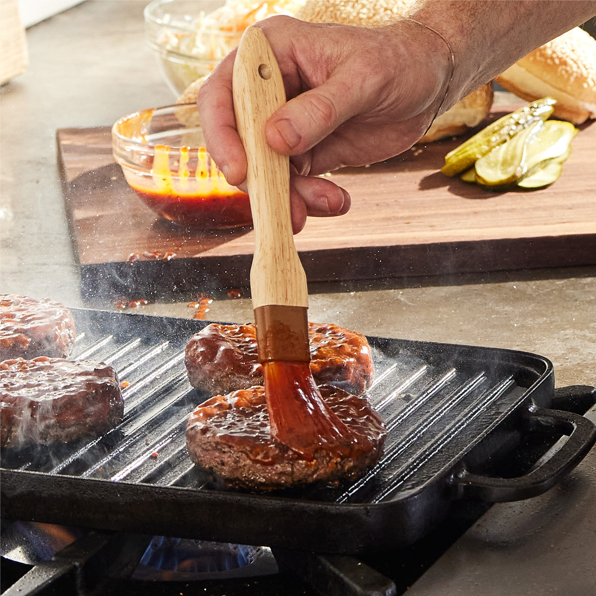 Bobby Flay by GreenPan 9.5 x 16.5 Reversible Cast Iron Grill Griddle - Image 5