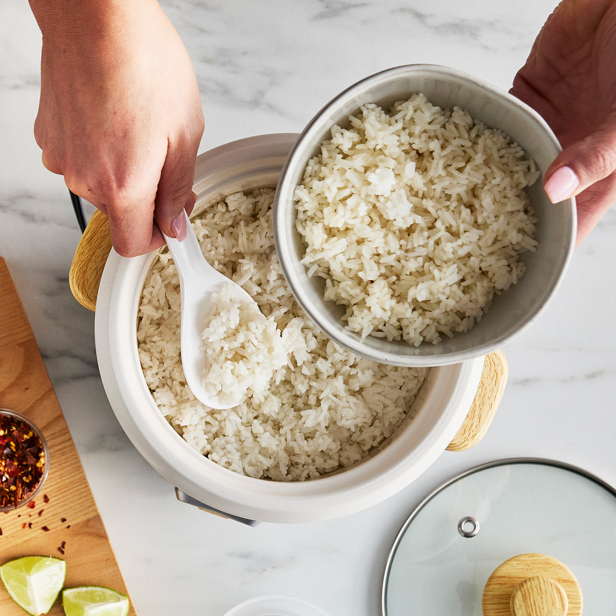GreenLife 6-Cup Rice Cooker | Cream - Image 7