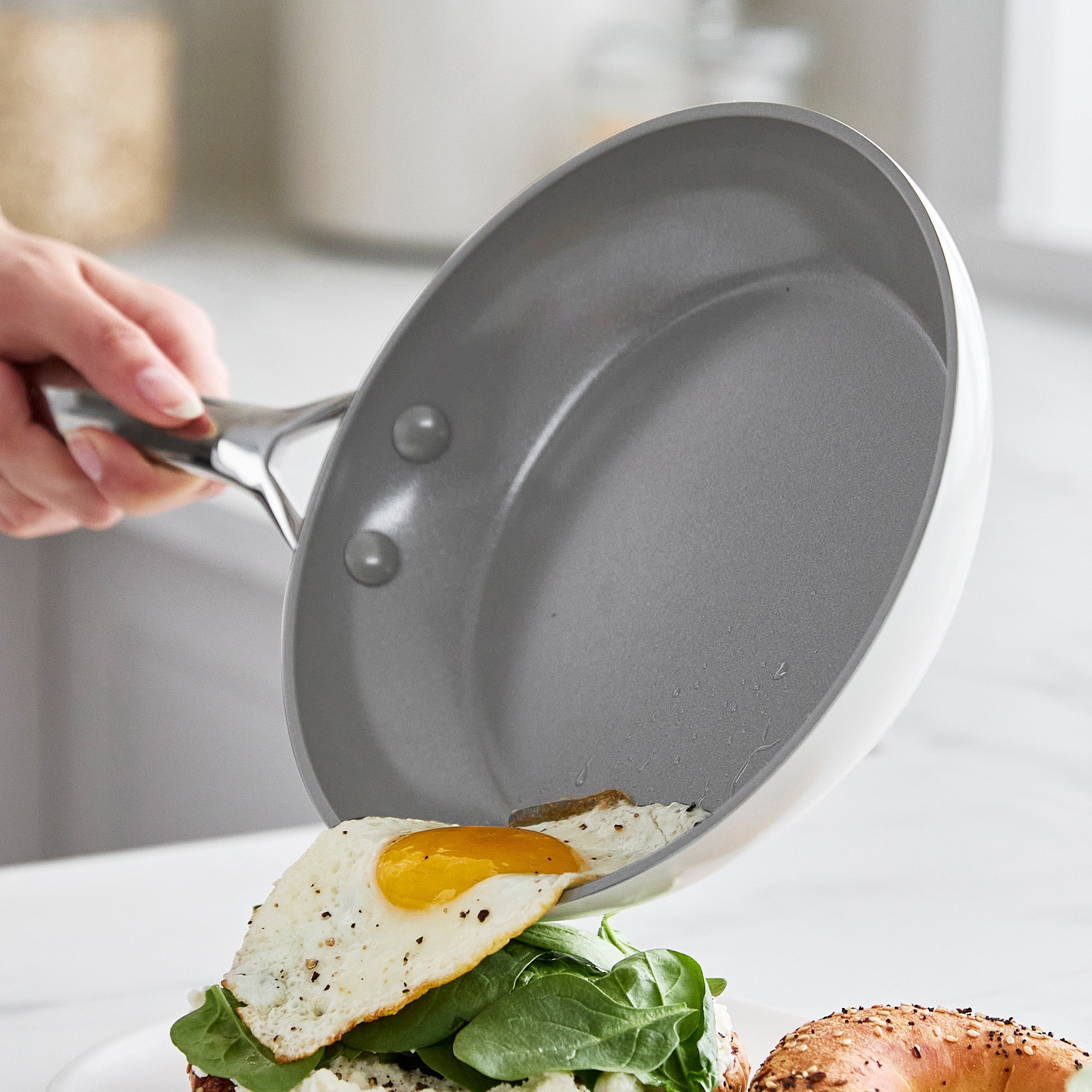 Eras Ceramic Nonstick 11-Piece Cookware Set | Cloud Cream - Image 5