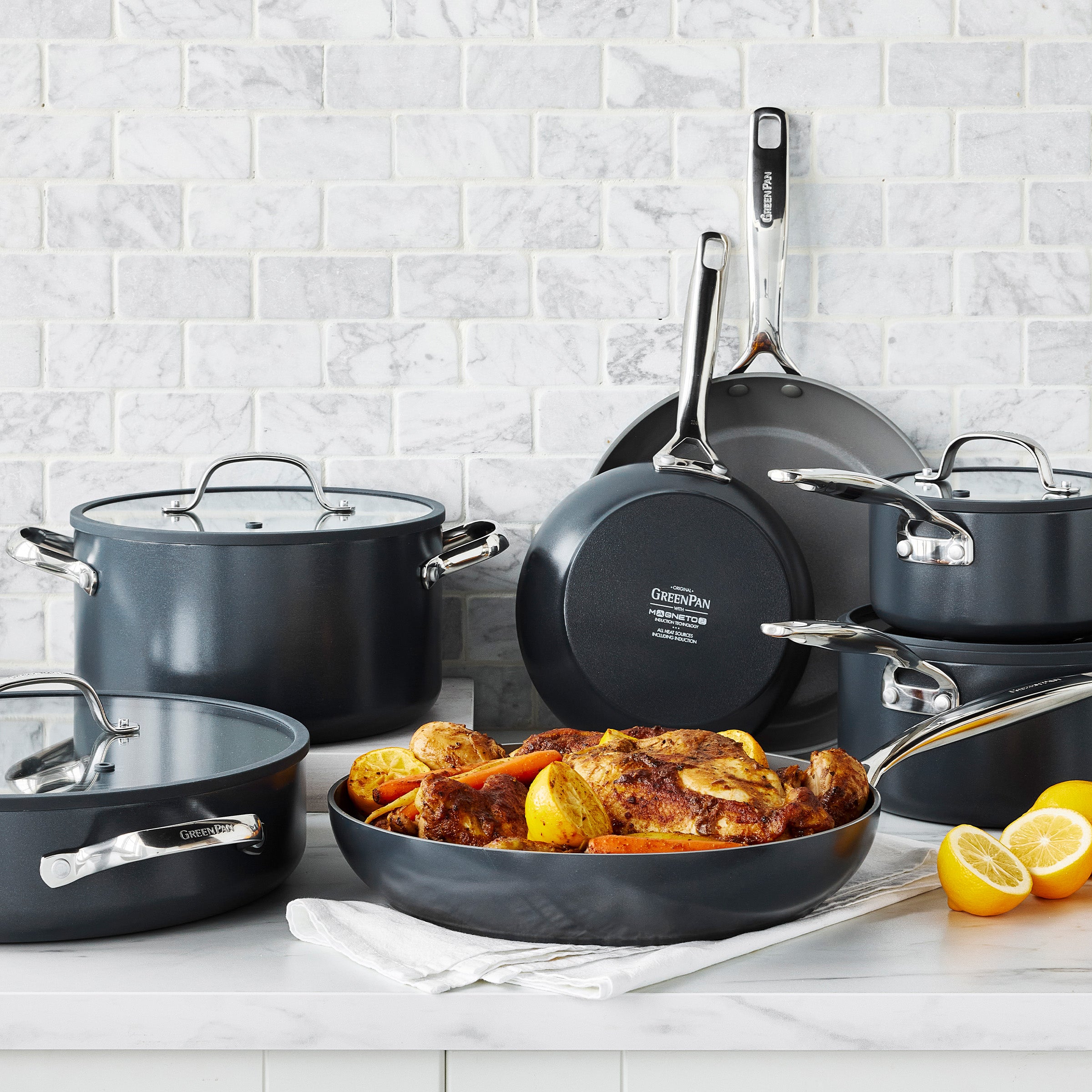 Eras Ceramic Nonstick 11-Piece Cookware Set | Slate - Image 3