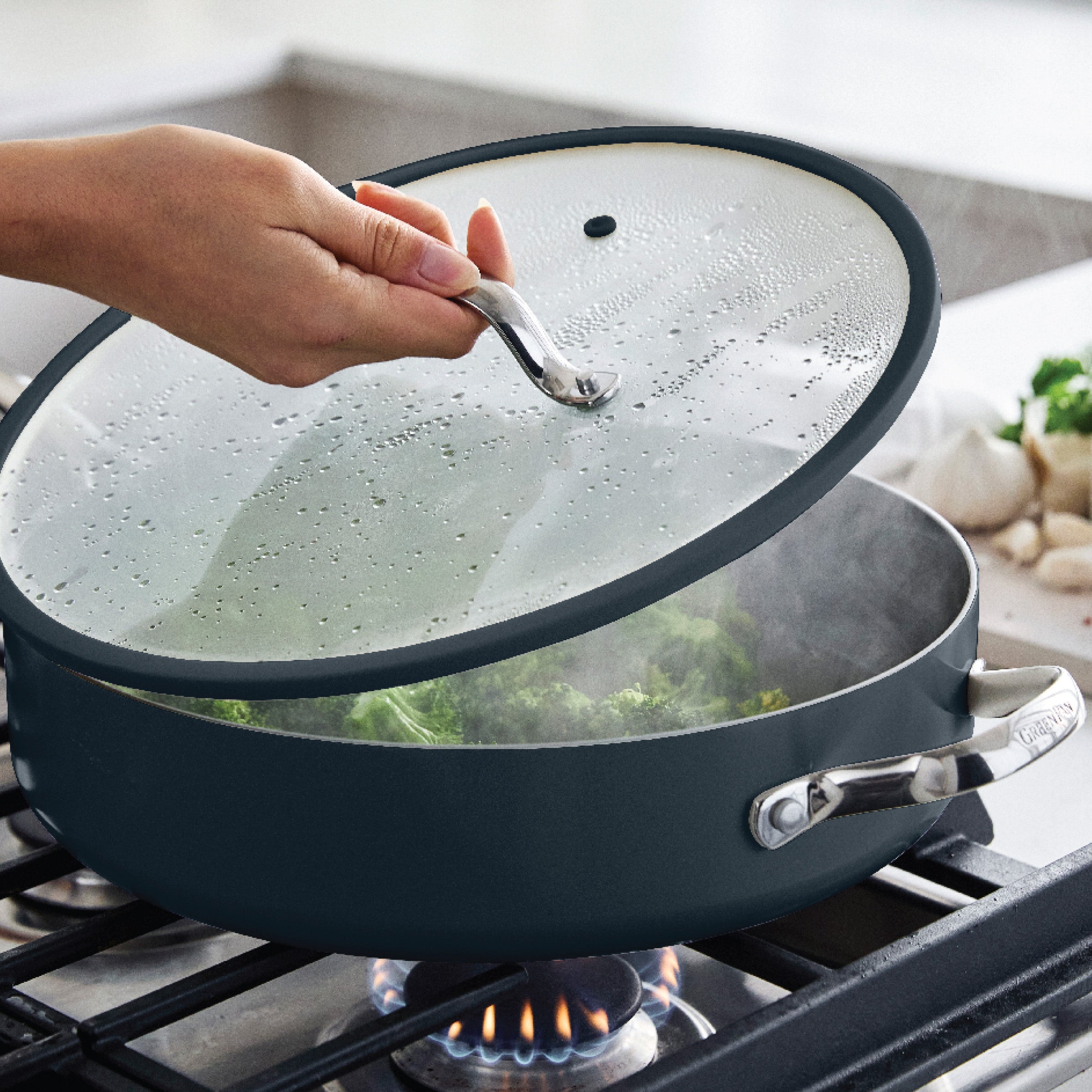 Eras Ceramic Nonstick 11-Piece Cookware Set | Slate - Image 7