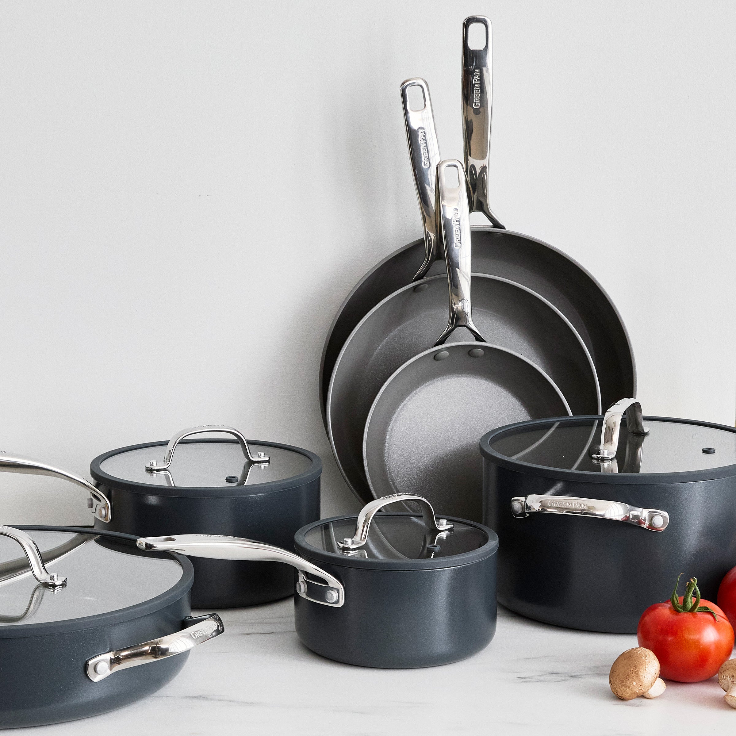 Eras Ceramic Nonstick 11-Piece Cookware Set | Slate - Image 2