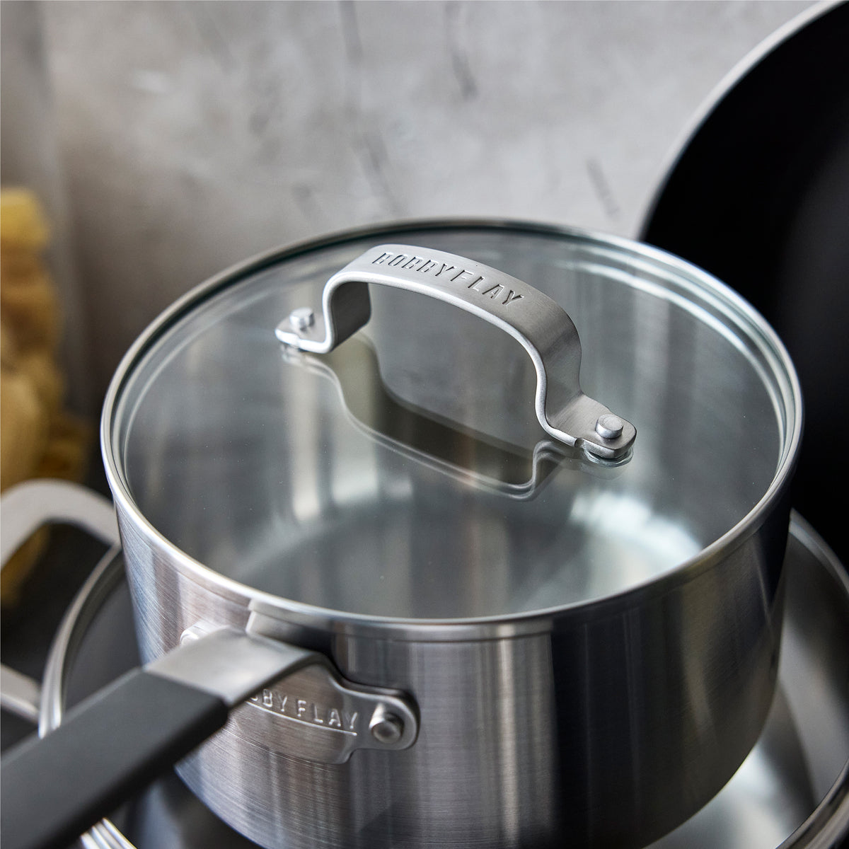 Bobby Flay by GreenPan Stainless Steel Uncoated & PFAS-Free Nonstick 12-Piece Cookware Set - Image 6