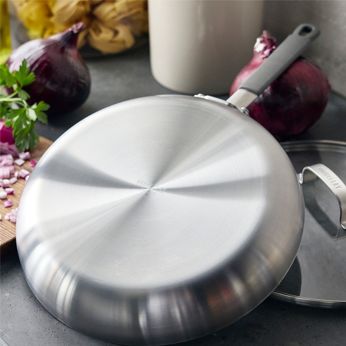 Bobby Flay by GreenPan Stainless Steel Uncoated & PFAS-Free Nonstick 12-Piece Cookware Set - Image 8
