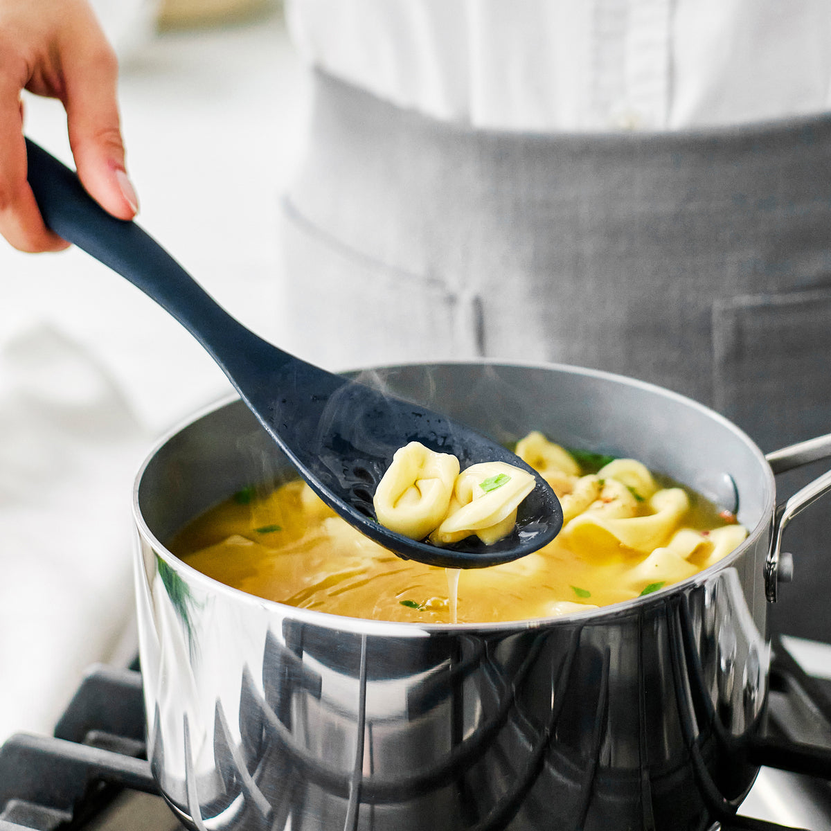 Premiere Silicone Slotted Spoon | Oxford Blue - Image 4