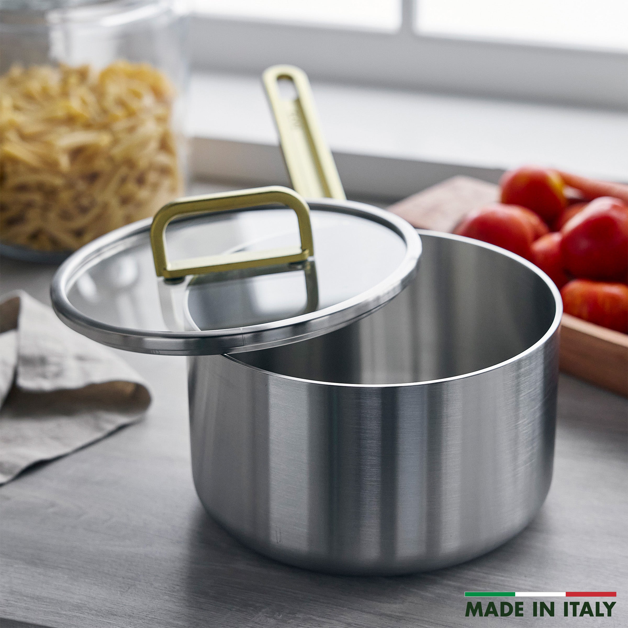 Stanley Tucci™ Uncoated Stainless Steel 4-Quart Saucepan with Lid - Image 3