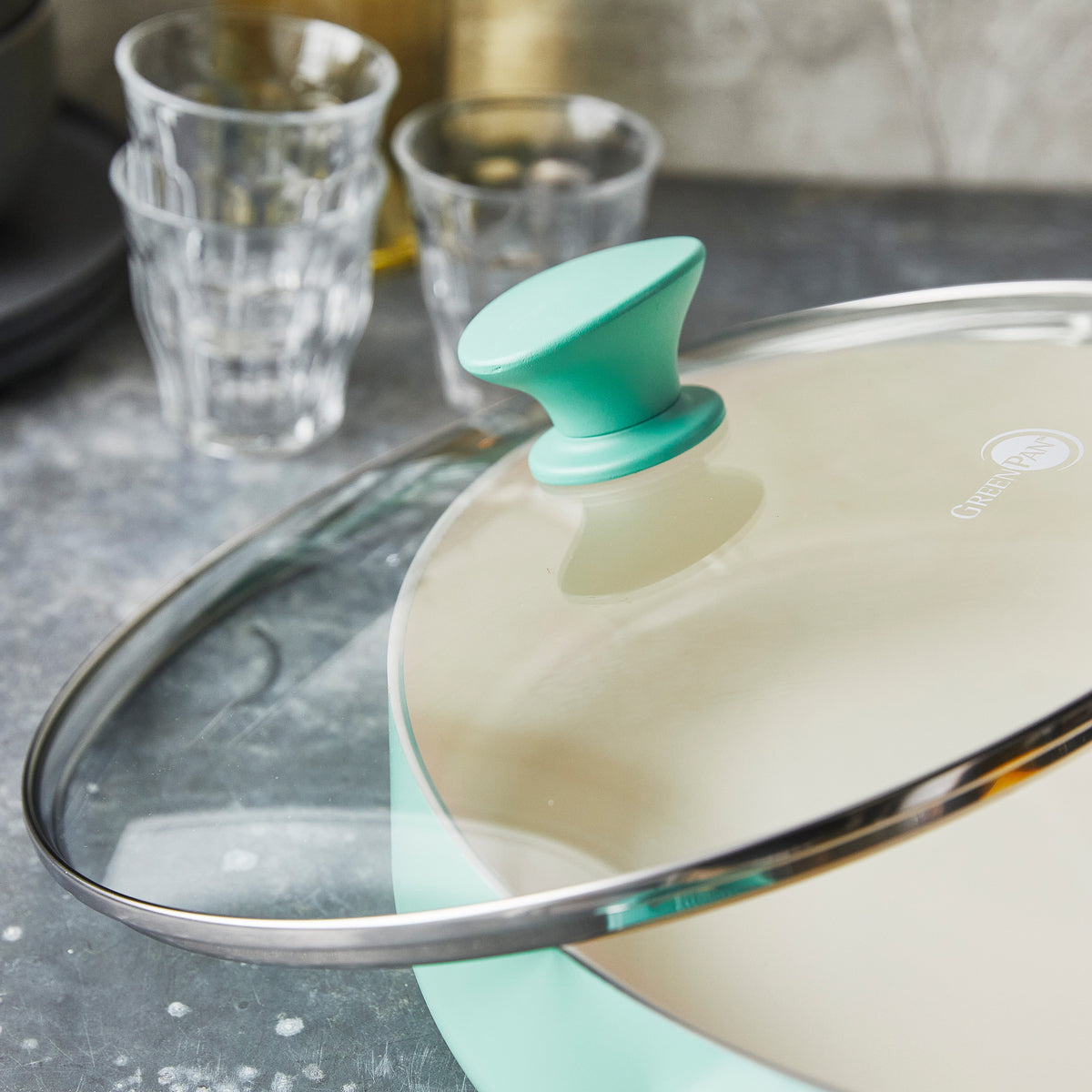 Rio Ceramic Nonstick 10-Piece Cookware Set | Turquoise - Image 6