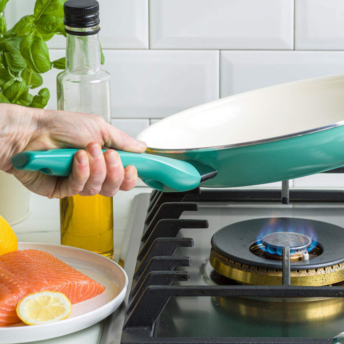 Rio Ceramic Nonstick 10-Piece Cookware Set | Turquoise - Image 7