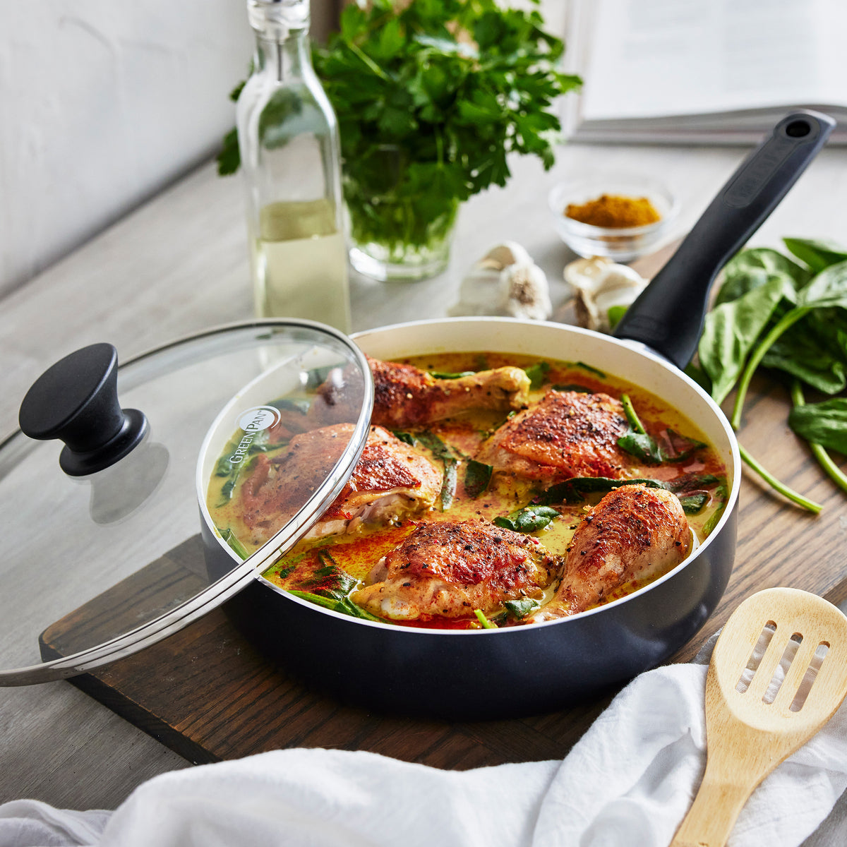 Rio Ceramic Nonstick 10-Piece Cookware Set | Black - Image 5
