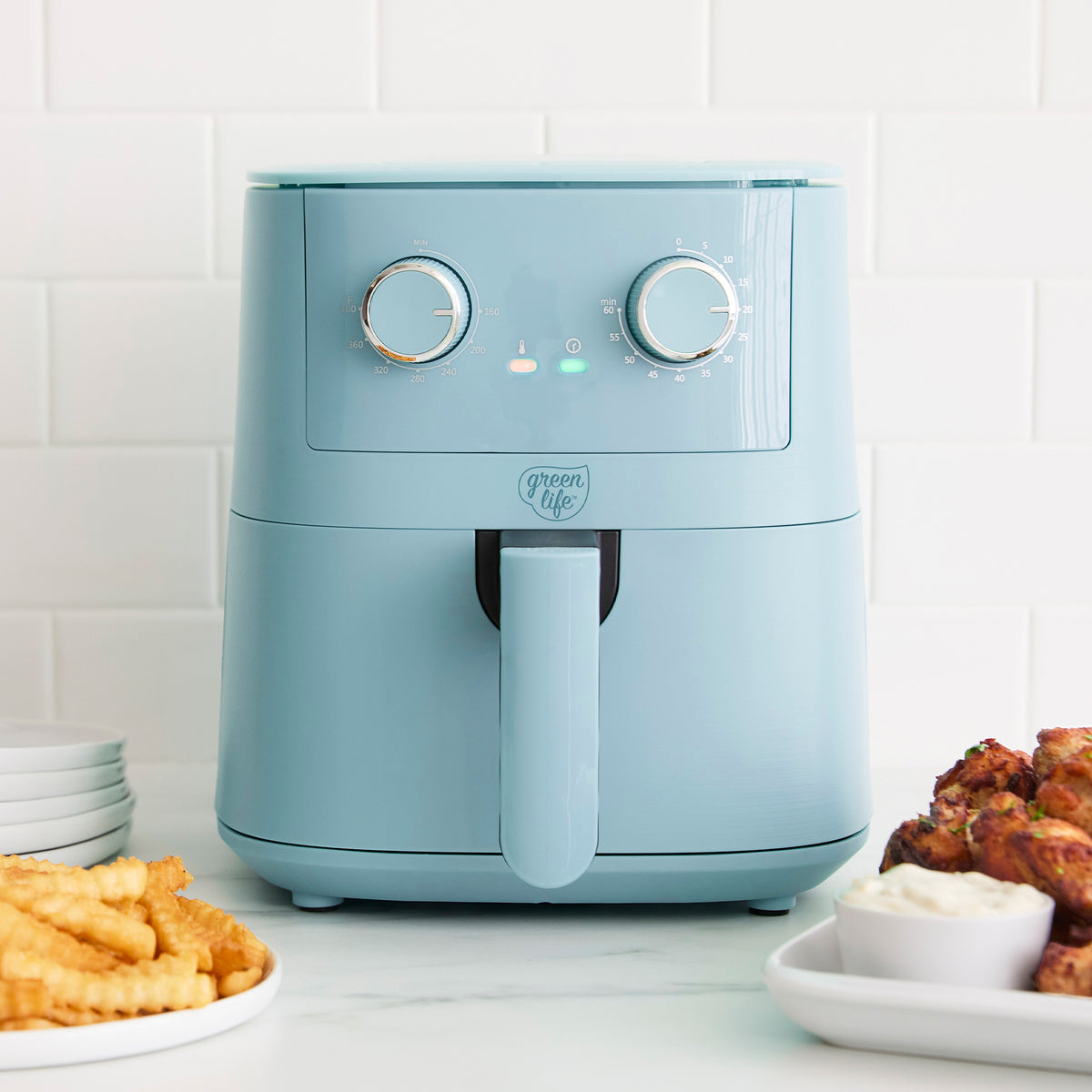 GreenLife 4.5-Quart EZ Air Fryer | Blue Haze - Image 7