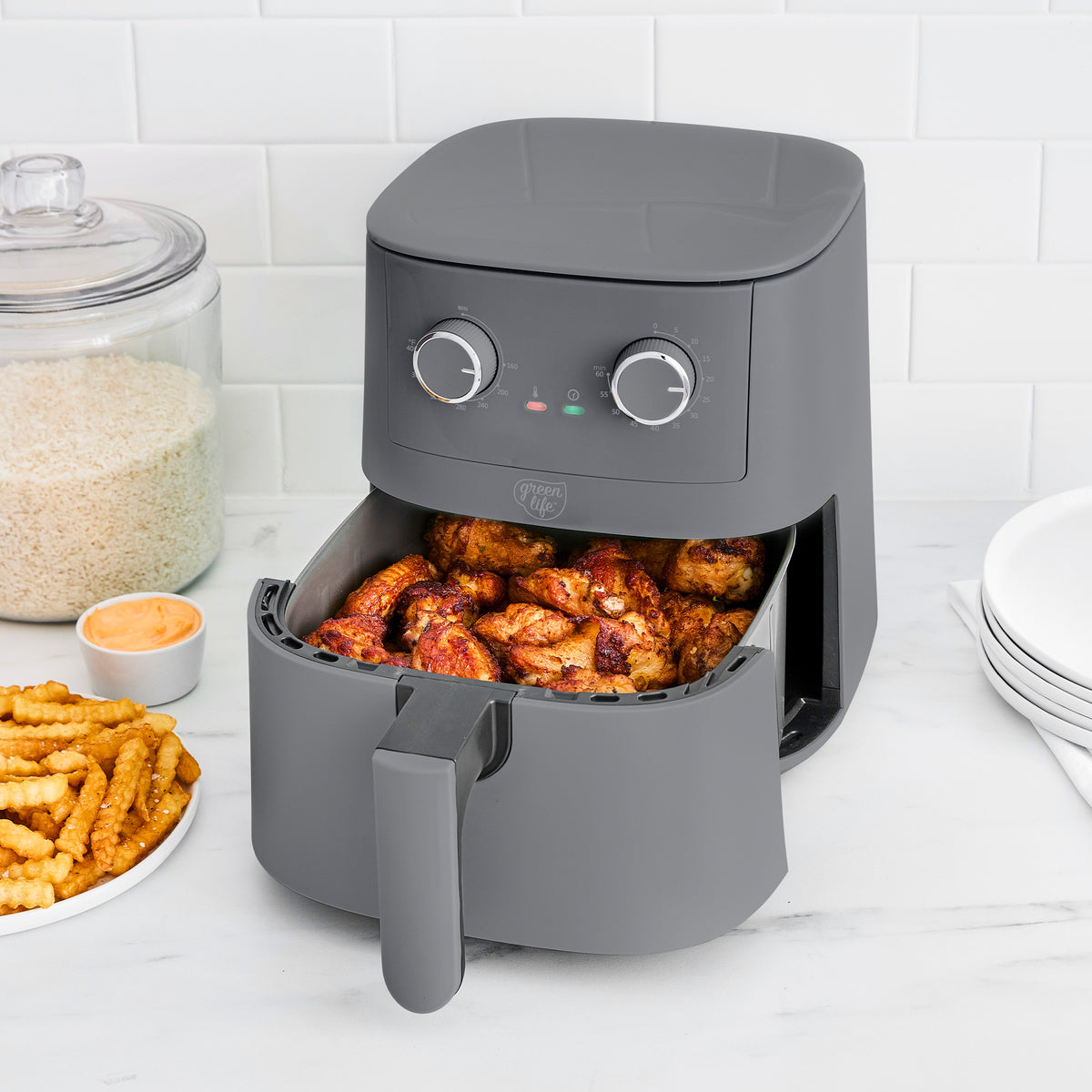 GreenLife 4.5-Quart EZ Air Fryer | Graphite - Image 2