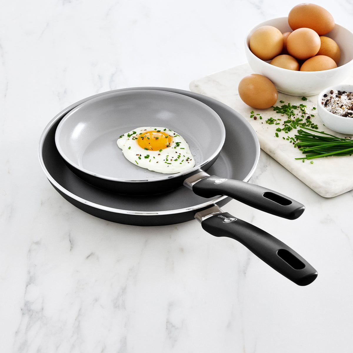 Dover Ceramic Nonstick 8 and 10 Frypan Set | Black - Image 6