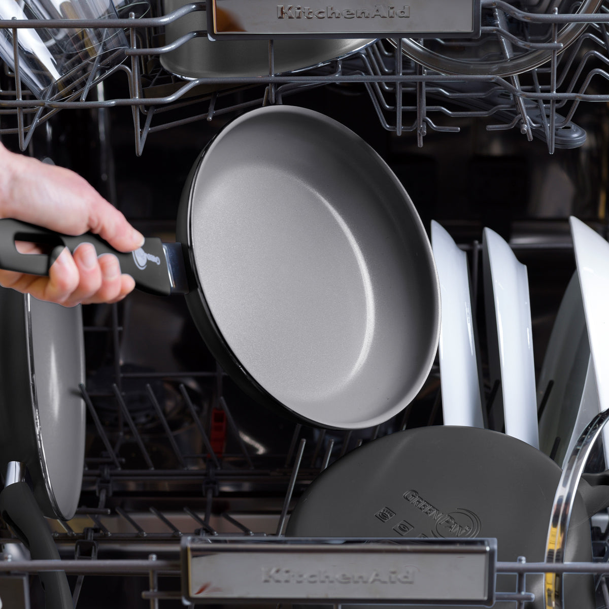 Dover Ceramic Nonstick 8 and 10 Frypan Set | Black - Image 7