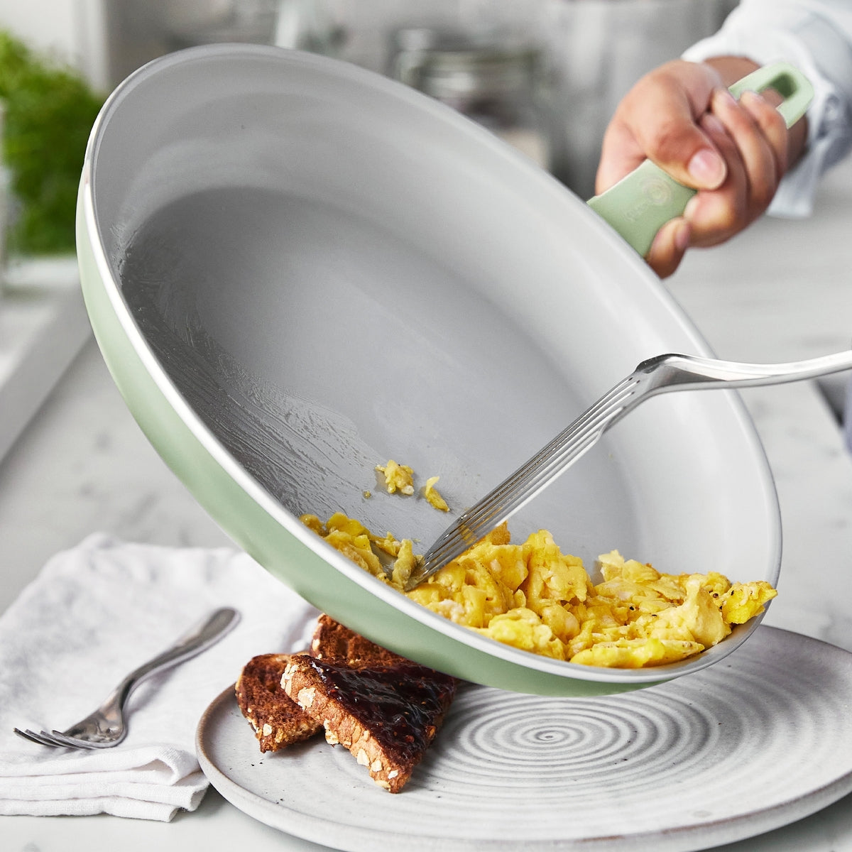 Dover Ceramic Nonstick 12 Frypan | Pastel Green - Image 3