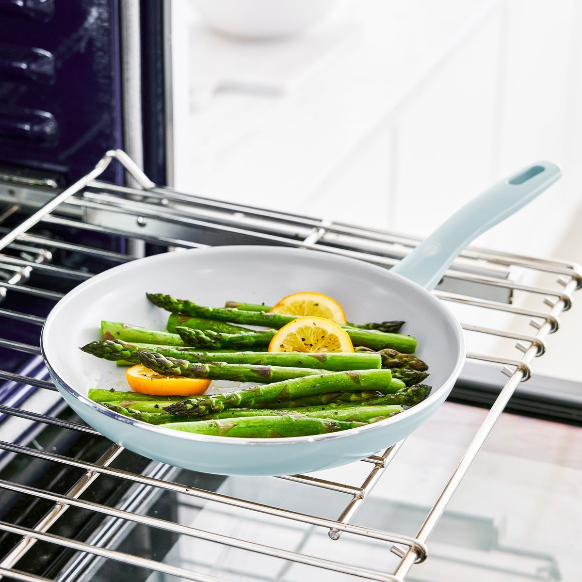 Dover Ceramic Nonstick 8 and 10 Frypan Set | Blue Haze - Image 3