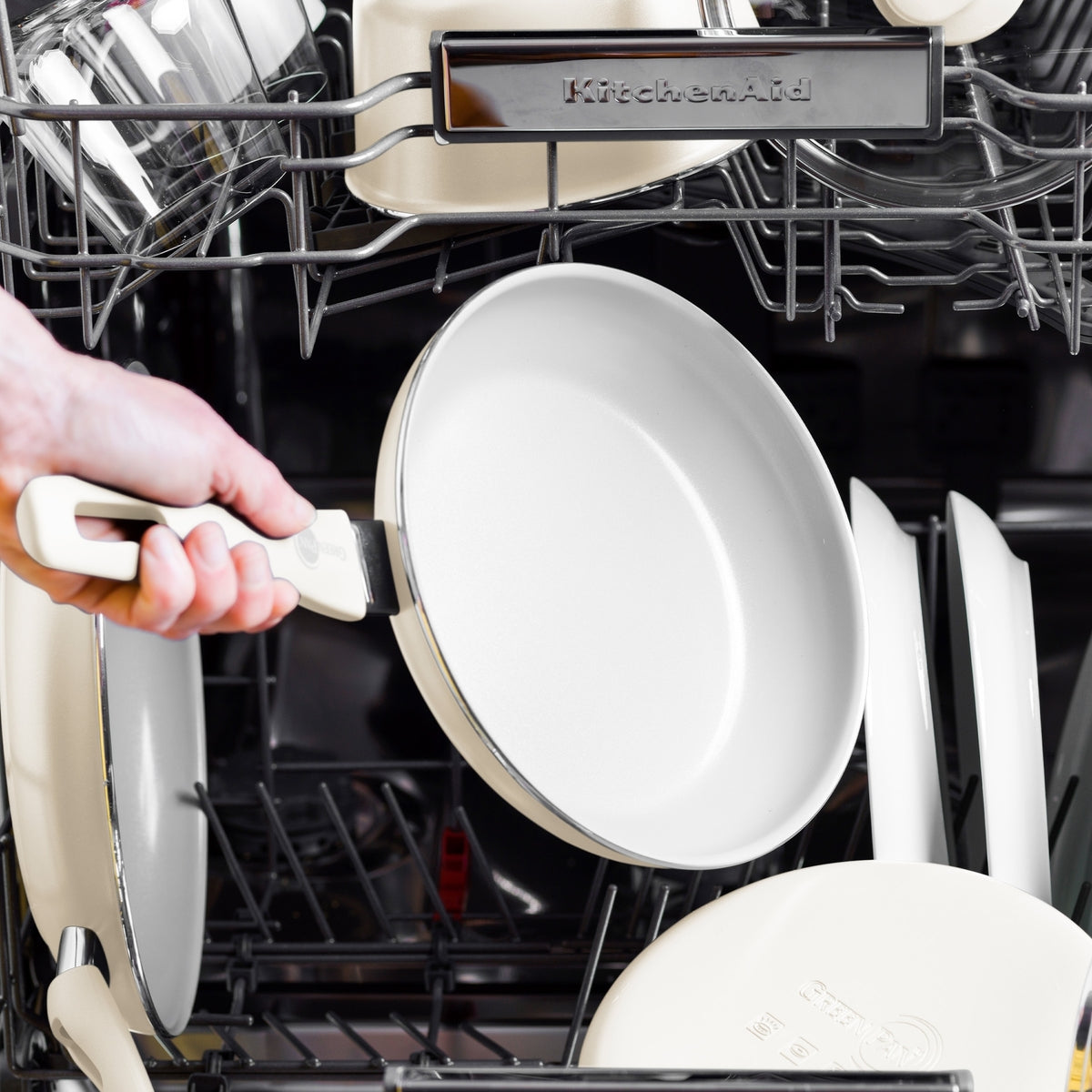 Dover Ceramic Nonstick 12-Piece Cookware Set | Cream White - Image 7