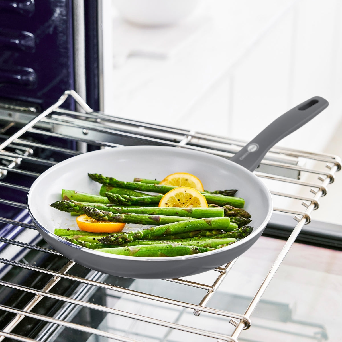 Dover Ceramic Nonstick 8 Frypan with Spatula | Charcoal Gray - Image 4