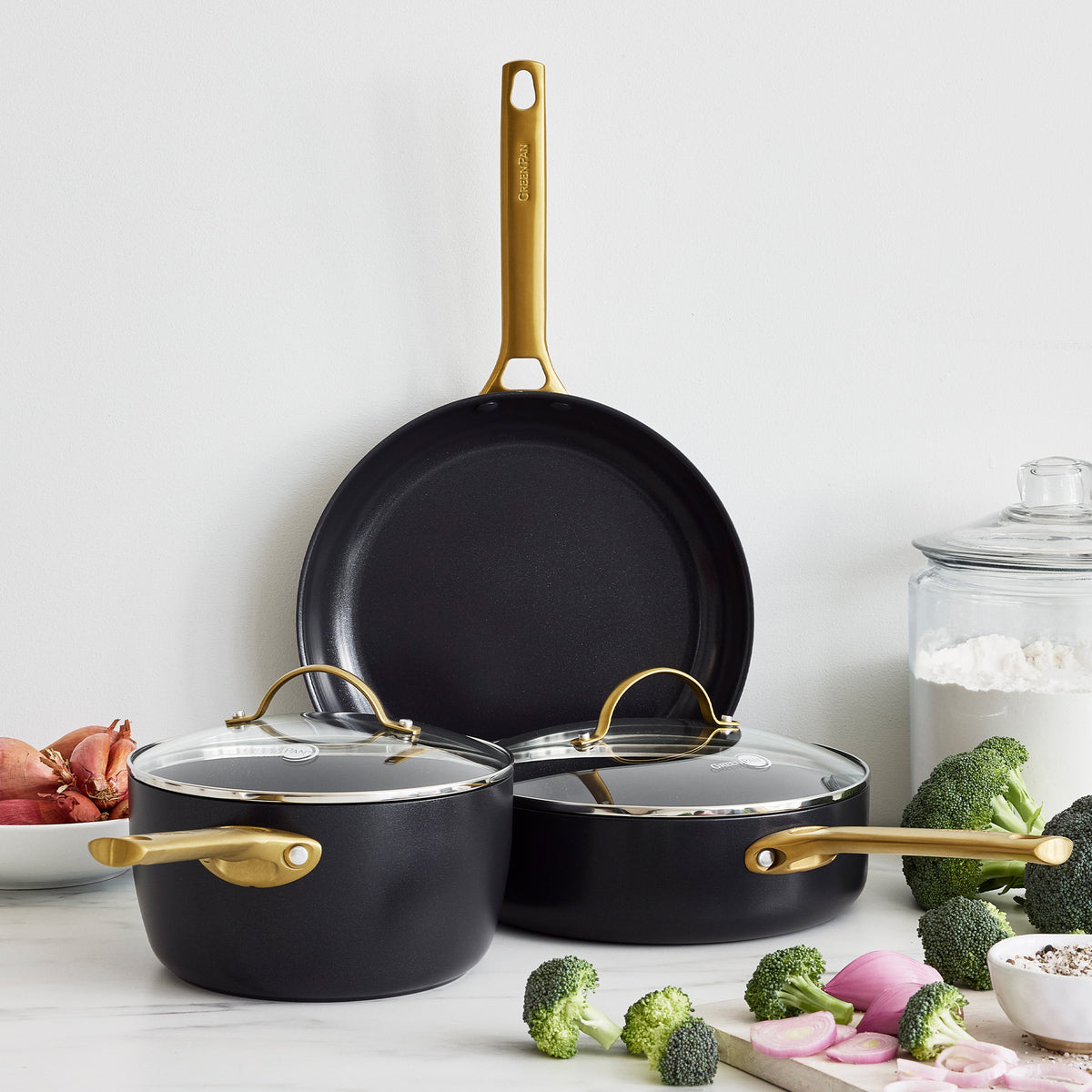 Reserve Ceramic Nonstick 5-Piece Cookware Set | Black - Image 2
