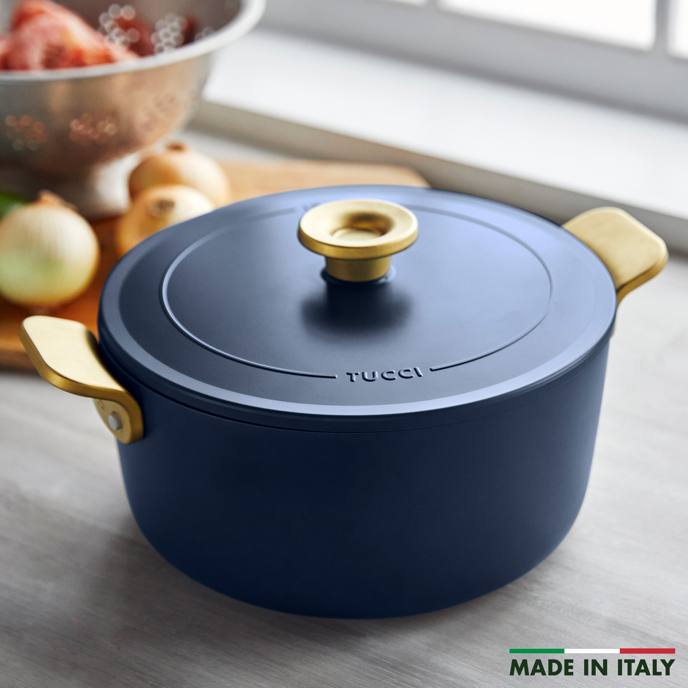 Stanley Tucci™ Ceramic Nonstick 6.5-Quart Dutch Oven | Marino Blue - Image 3