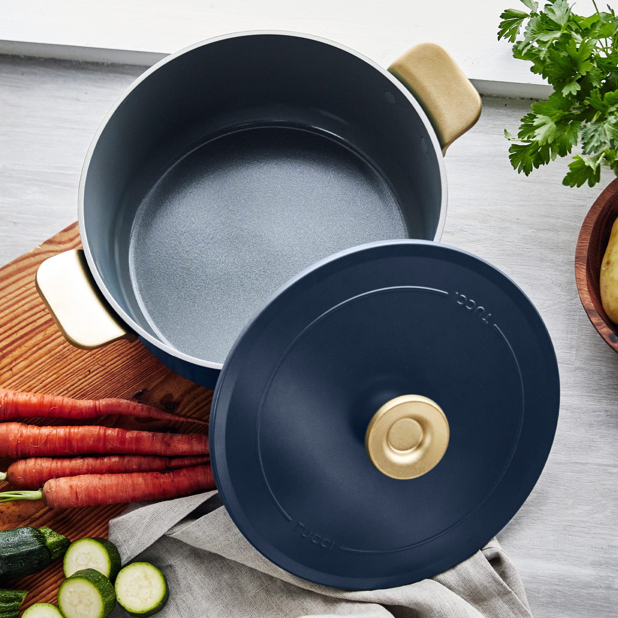 Stanley Tucci™ Ceramic Nonstick 6.5-Quart Dutch Oven | Marino Blue - Image 4
